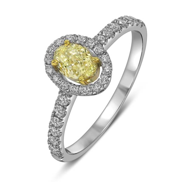 Кольцо из белого золота с бриллиантами (060280)