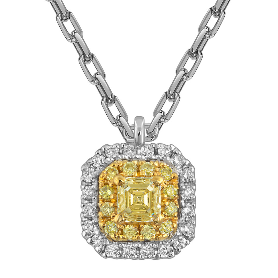 Колье из белого золота с бриллиантами (055144)