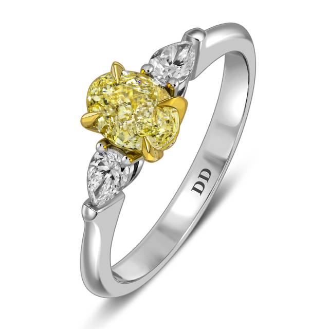 Помолвочное кольцо из белого золота с бриллиантами (062759)