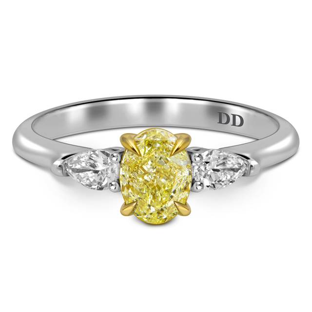 Помолвочное кольцо из белого золота с бриллиантами (062759)