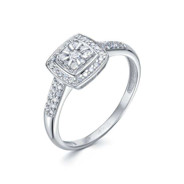 Кольцо из белого золота с бриллиантами (062958)