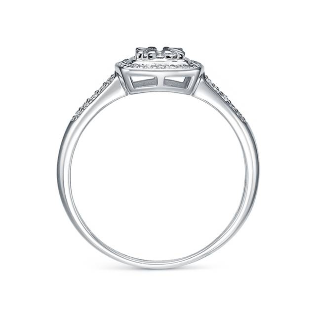 Кольцо из белого золота с бриллиантами (062958)