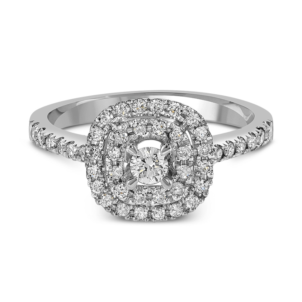 Кольцо из белого золота с бриллиантами (042546)