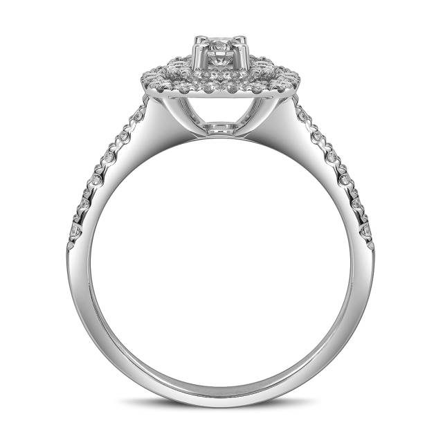 Кольцо из белого золота с бриллиантами (042546)