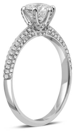 Помолвочное  кольцо из белого золота с бриллиантами 17.0