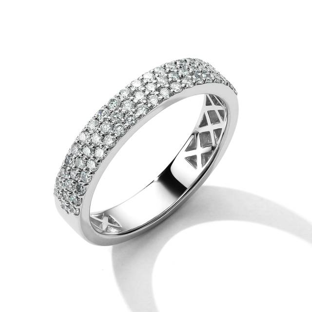 Кольцо из белого золота с бриллиантами (053056)
