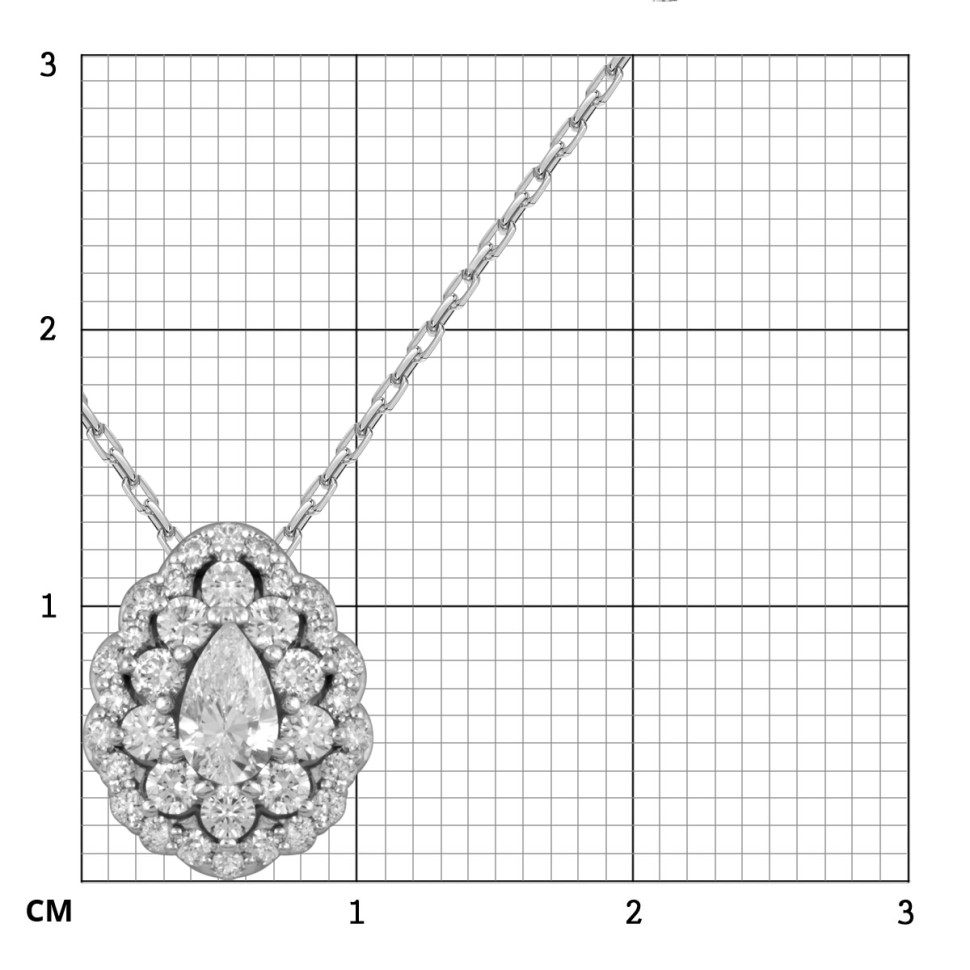 Колье из белого золота с бриллиантами (053769)