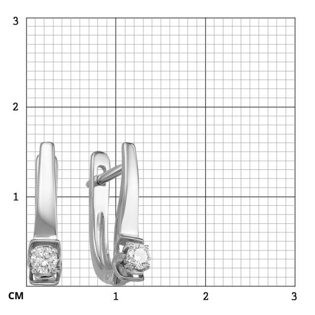 Серьги из белого золота с бриллиантами (053842)