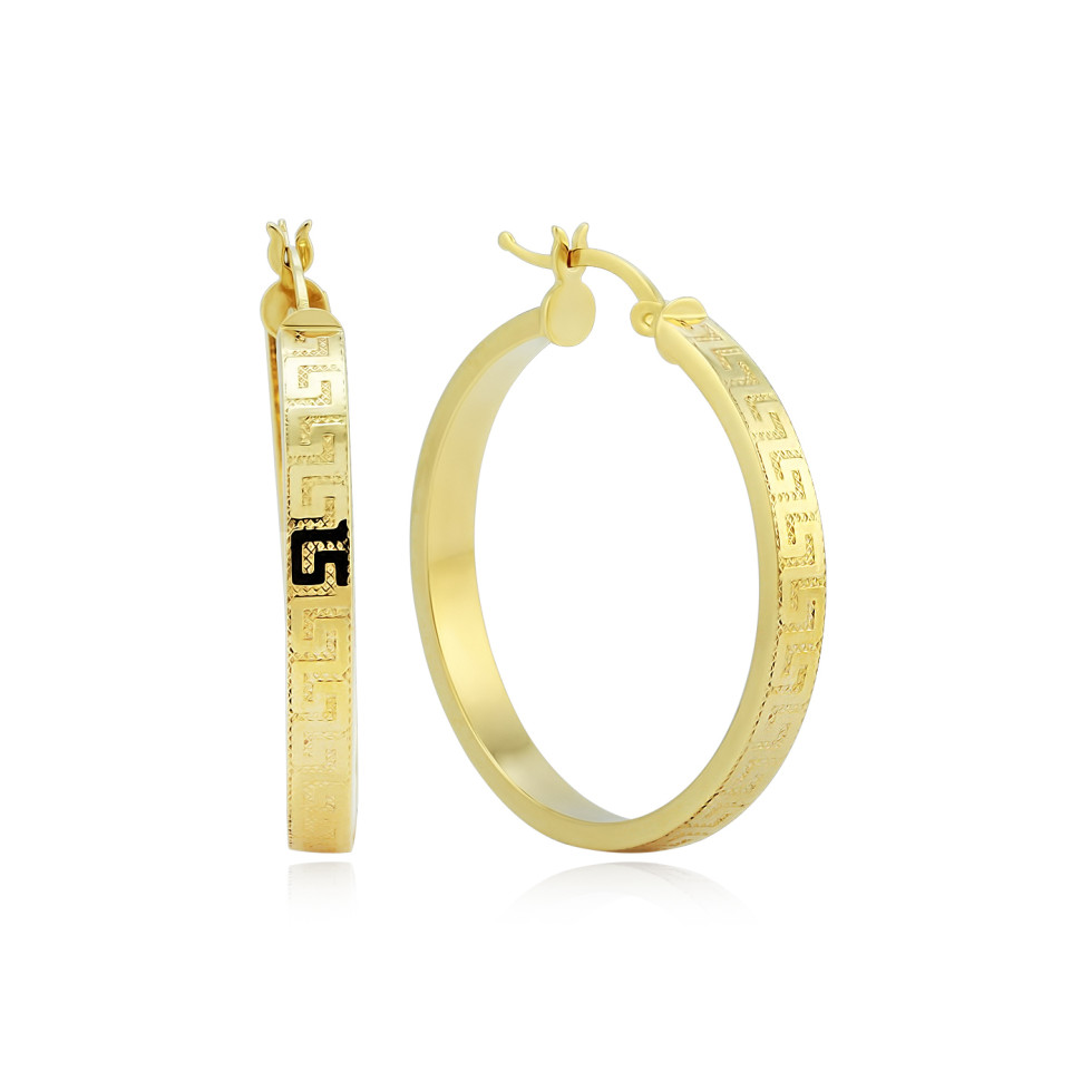 Серьги конго из жёлтого золота (054241)