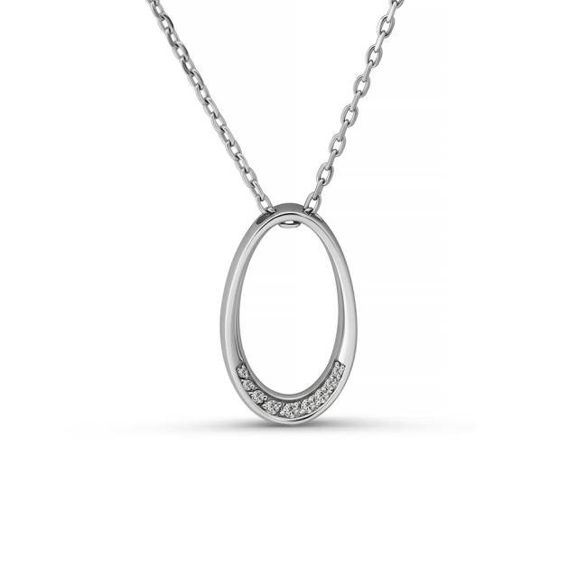 Колье из белого золота с бриллиантами (063753)