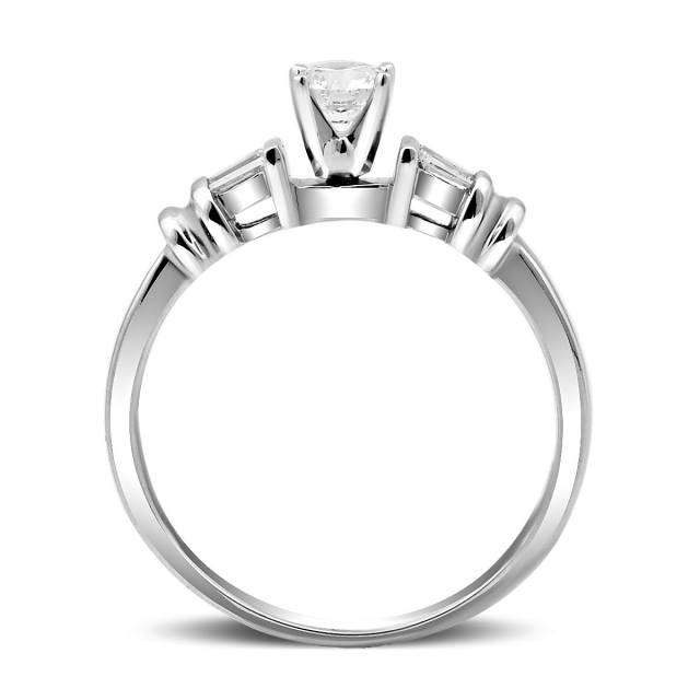 Помолвочное кольцо из белого золота с бриллиантами (022203)