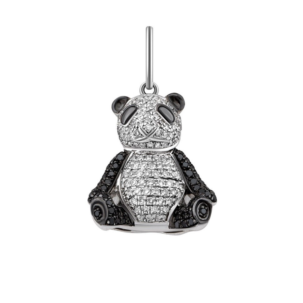 Кулон из белого золота с бриллиантами (011523)