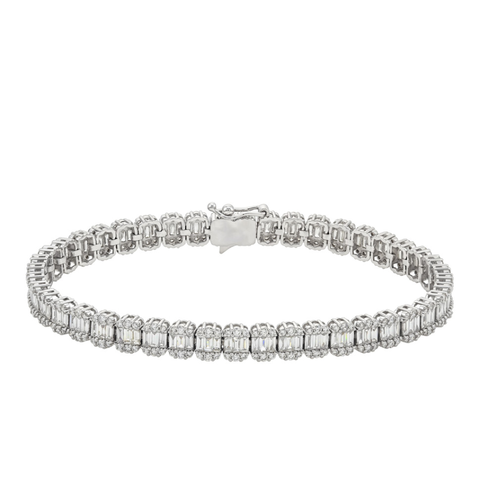 Браслет из белого золота с бриллиантами (055625)