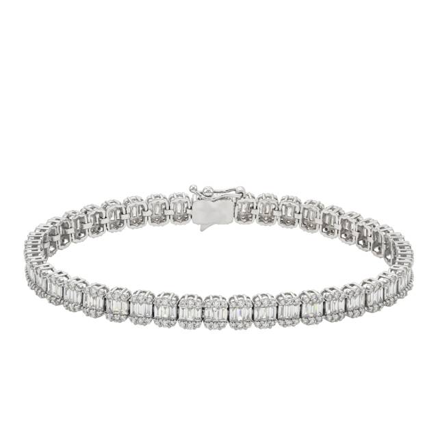 Браслет из белого золота с бриллиантами (055625)