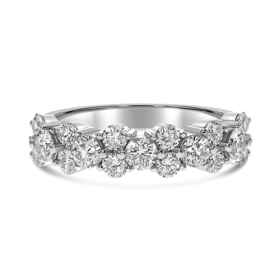 Кольцо из белого золота с бриллиантами (063661)