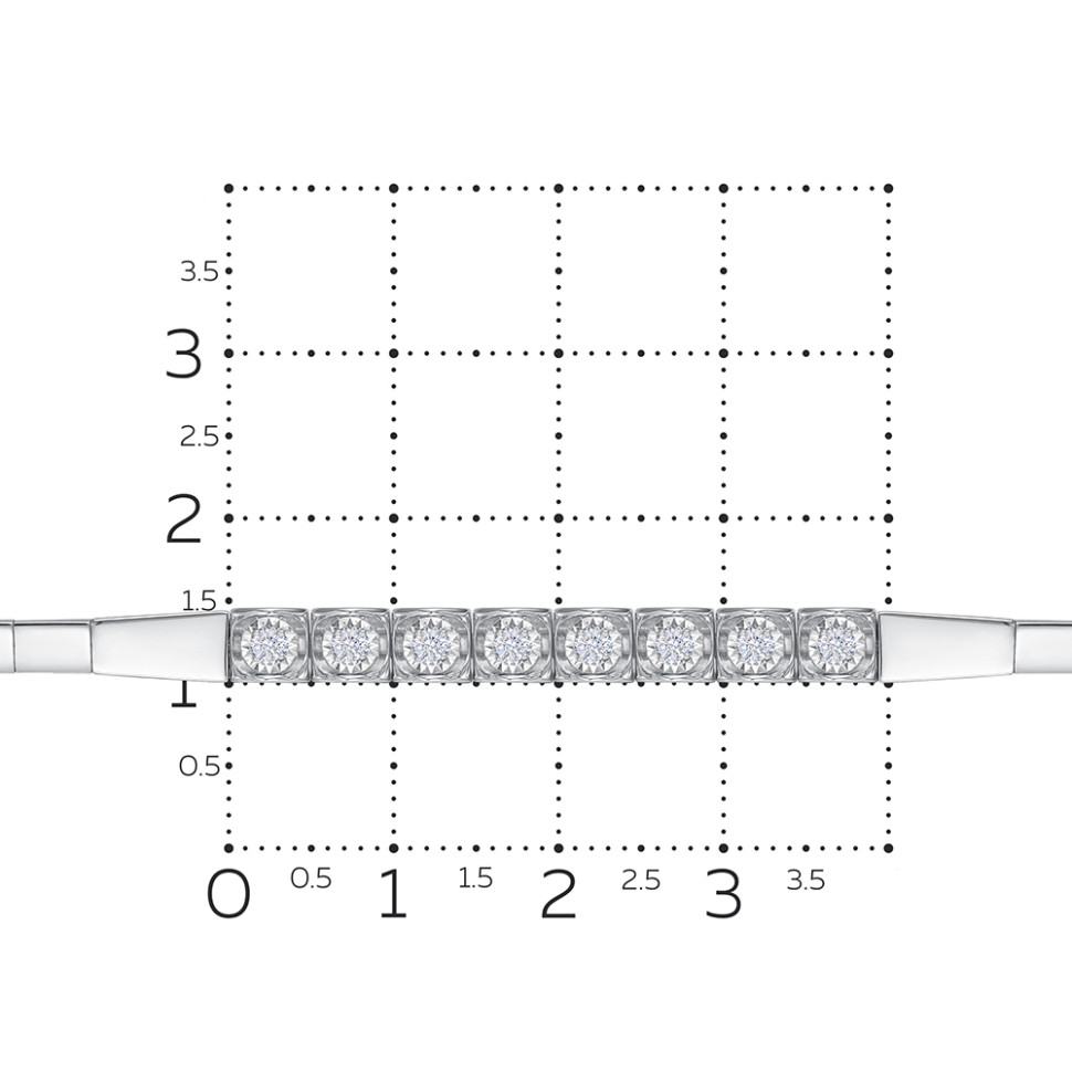 Браслет из белого золота с бриллиантами (062510)
