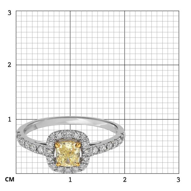Кольцо из белого золота с бриллиантами (062905)