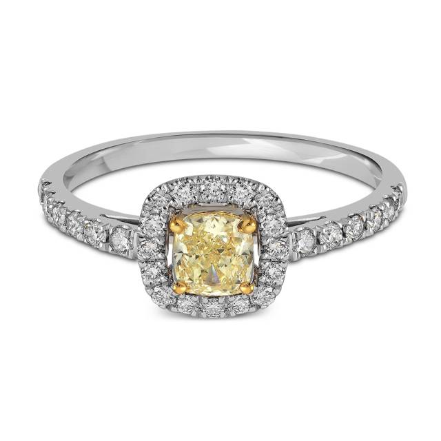 Кольцо из белого золота с бриллиантами (062905)