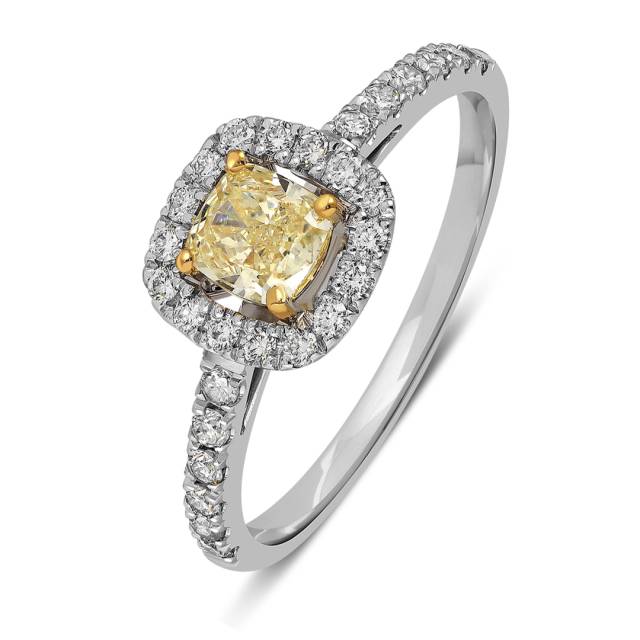 Кольцо из белого золота с бриллиантами (062905)