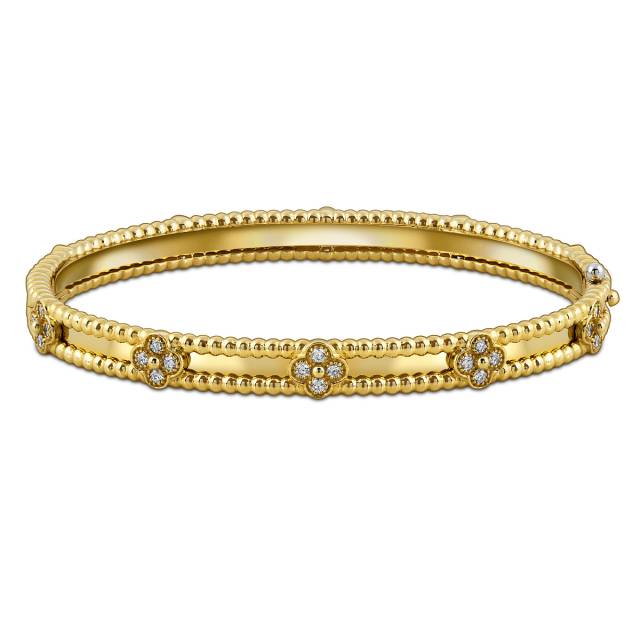 Браслет из жёлтого золота с бриллиантами (061446)