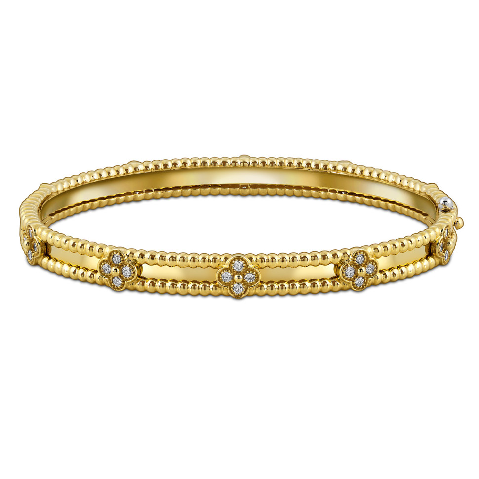 Браслет из жёлтого золота с бриллиантами (061446)