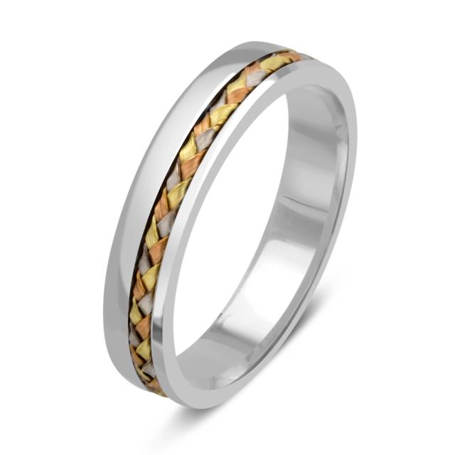 Обручальное кольцо из комбинированного золота (040977)