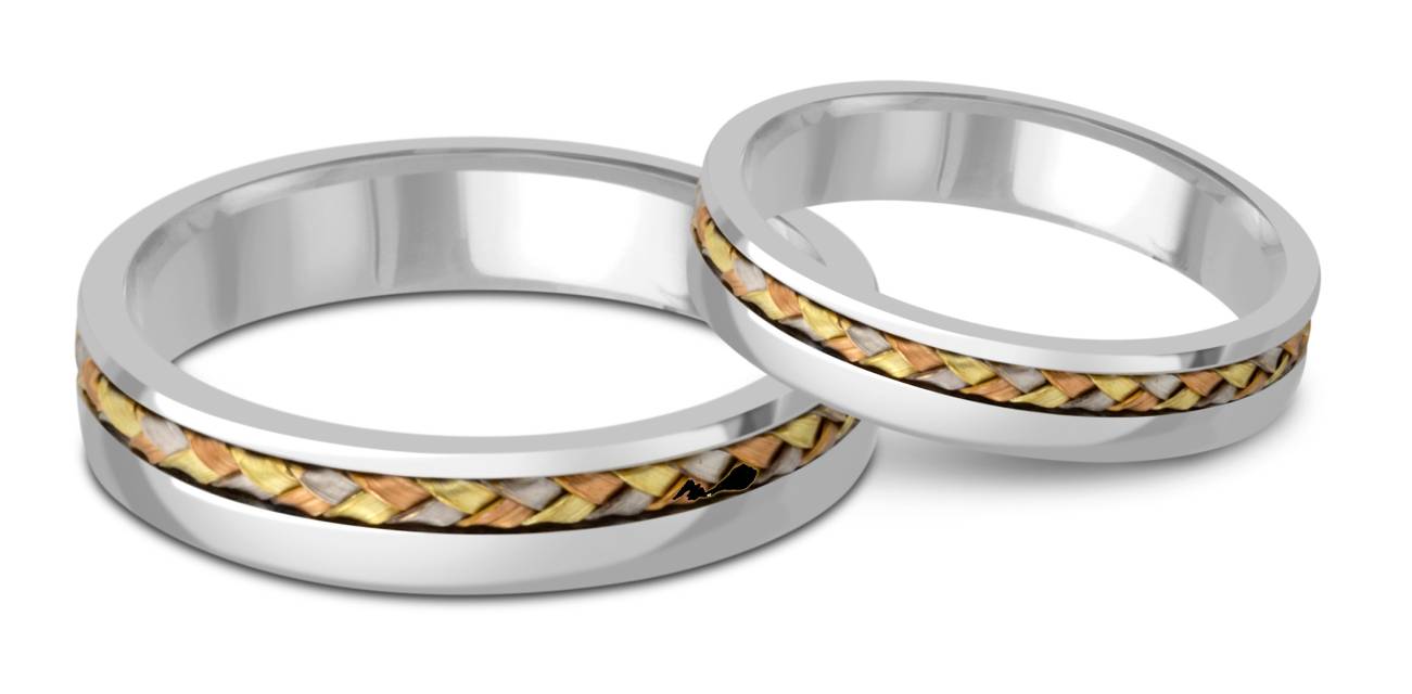 Обручальное кольцо из комбинированного золота (040977)