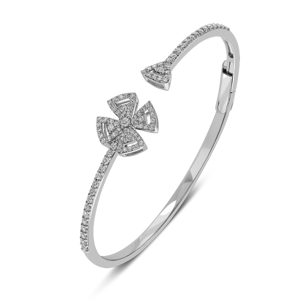 Браслет из белого золота с бриллиантами (053908)