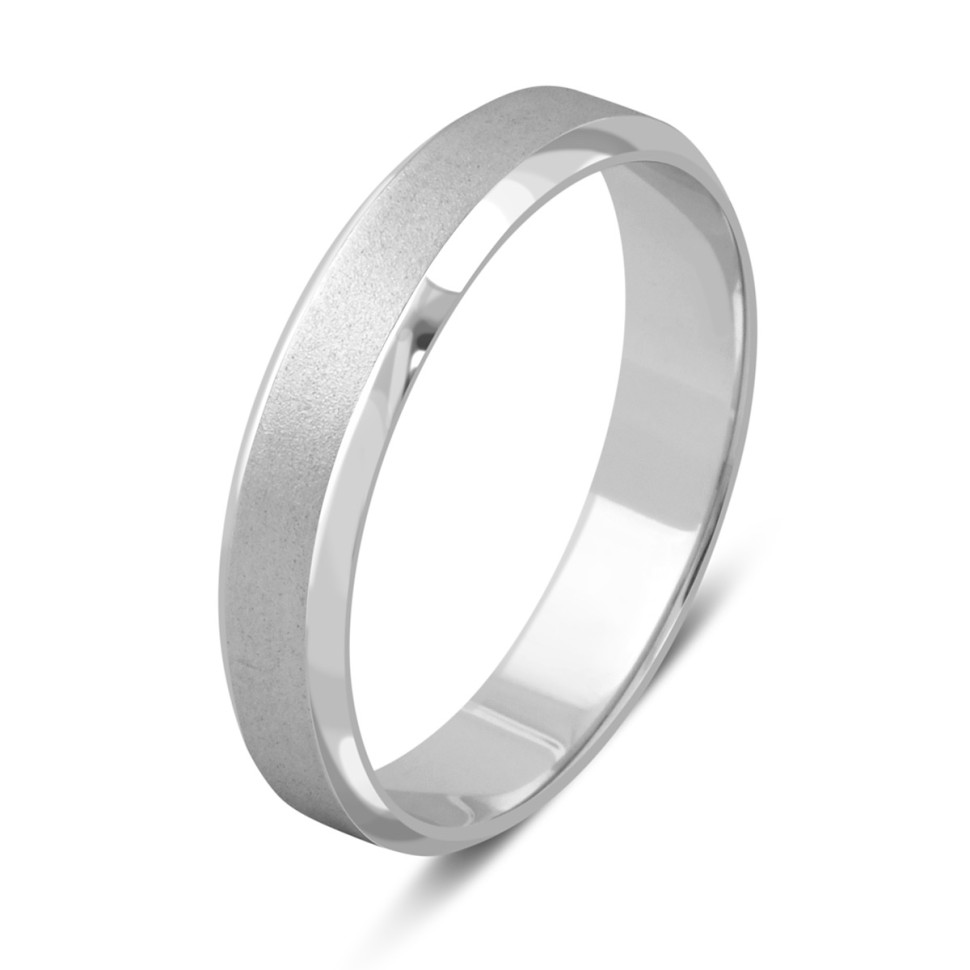 Обручальное кольцо из белого золота (041103)