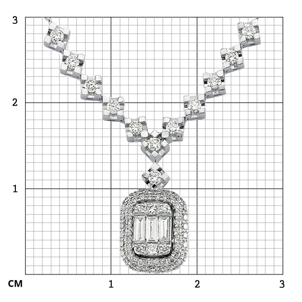 Колье из белого золота с бриллиантами (050646)