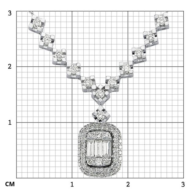 Колье из белого золота с бриллиантами (050646)