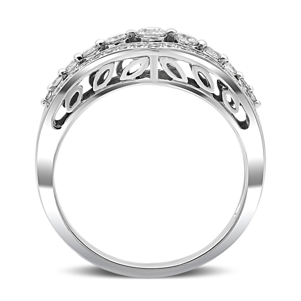 Кольцо из белого золота с бриллиантами (020008)