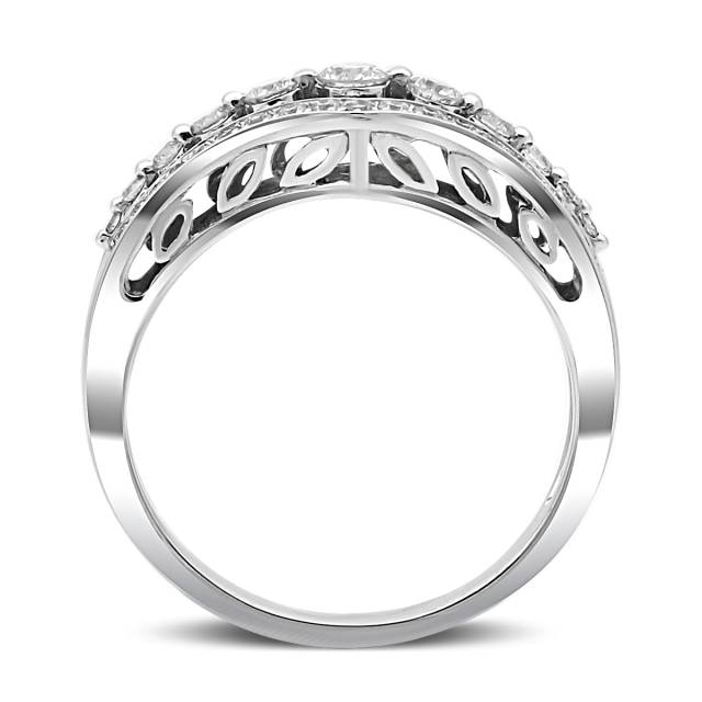 Кольцо из белого золота с бриллиантами (020008)