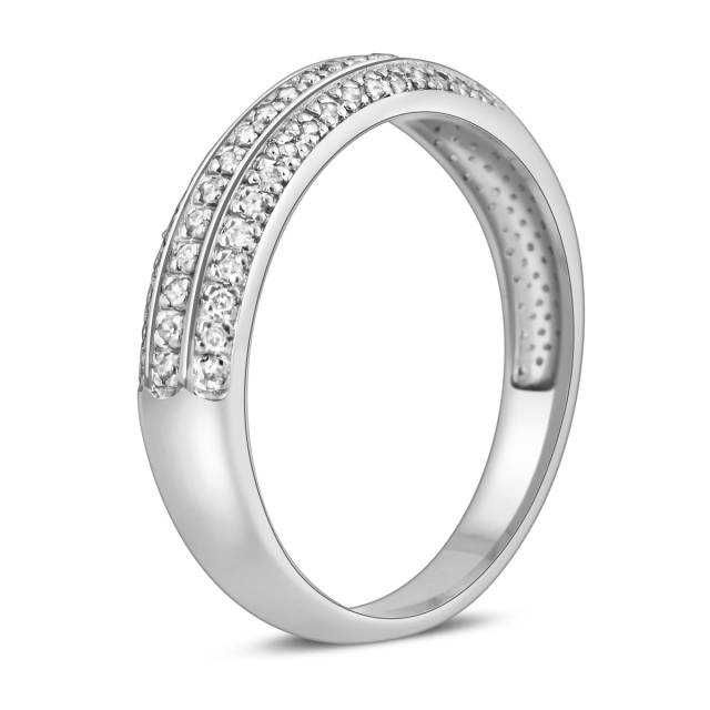 Кольцо из белого золота с бриллиантами (028236)