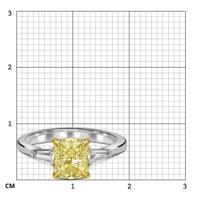 Помолвочное кольцо из комбинированного золота с бриллиантами (062762)
