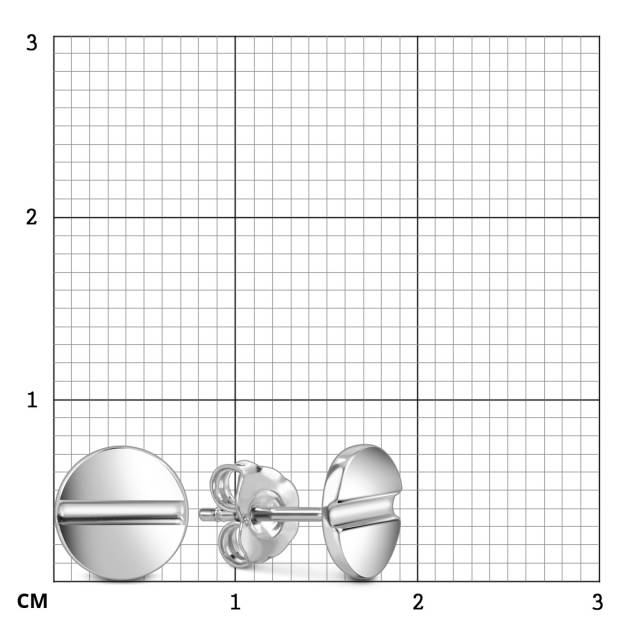 Серьги пусеты из белого золота (057873)