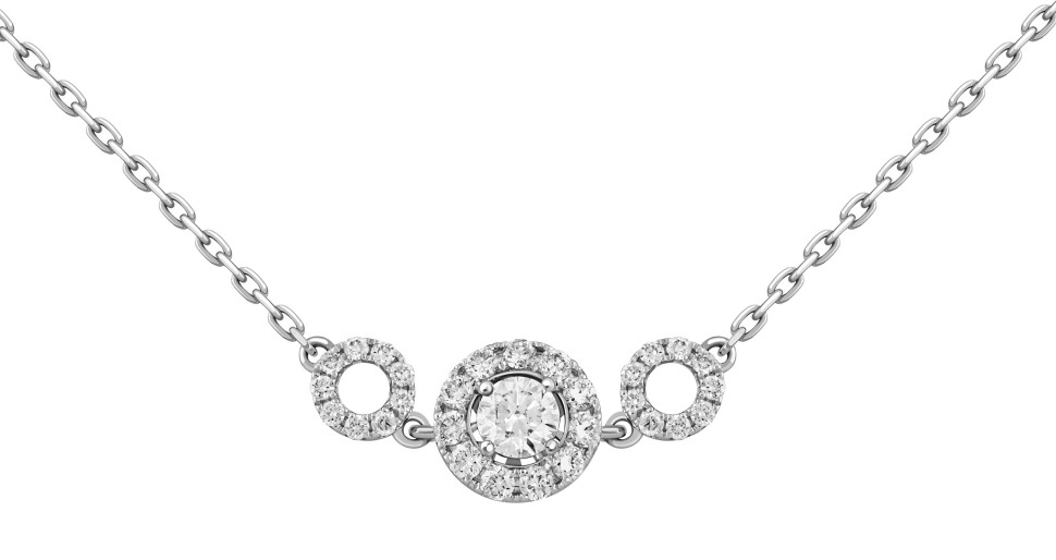 Колье из белого золота с бриллиантами (041860)