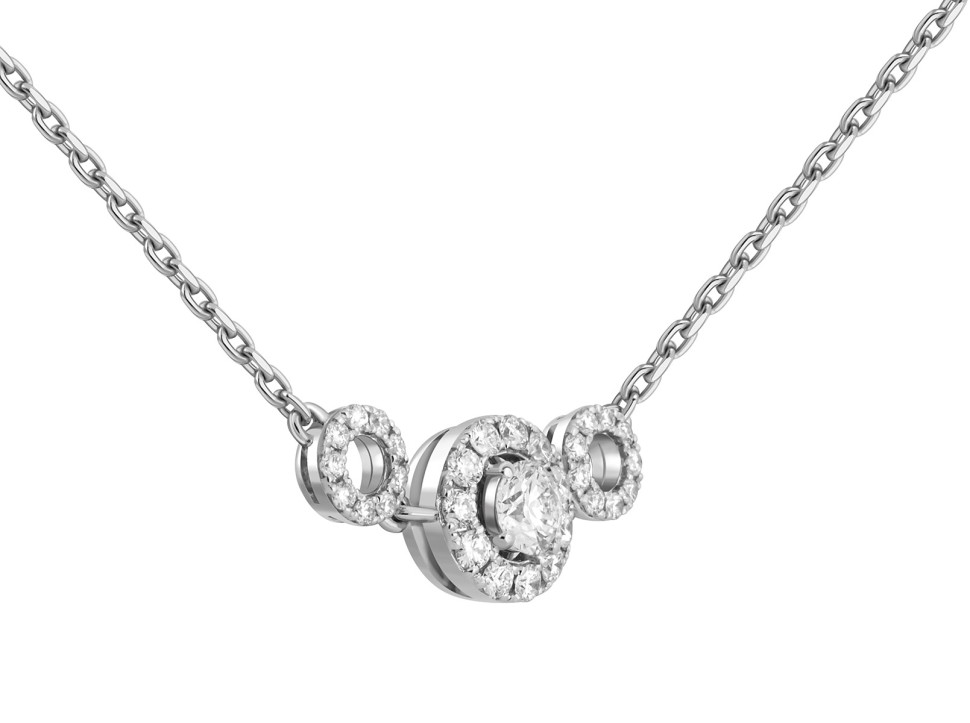 Колье из белого золота с бриллиантами (041860)