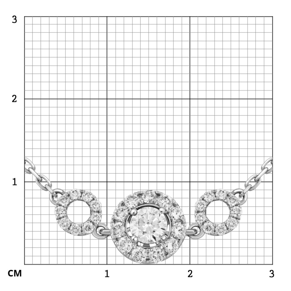 Колье из белого золота с бриллиантами (041860)