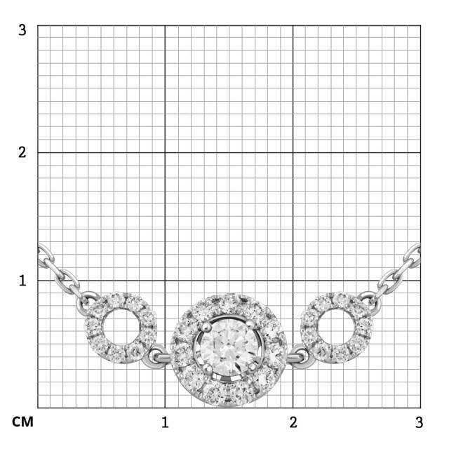 Колье из белого золота с бриллиантами (041860)