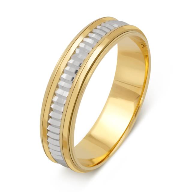 Обручальное кольцо из комбинированного золота (040975)