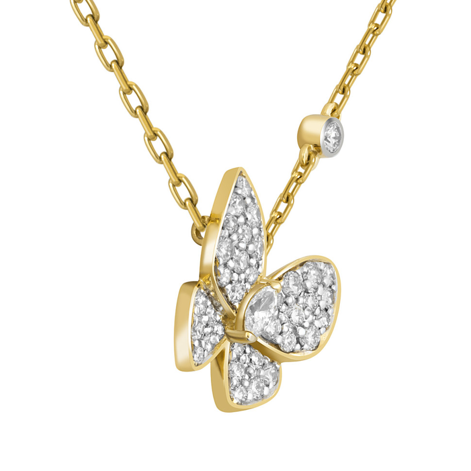 Колье из жёлтого золота с бриллиантами 