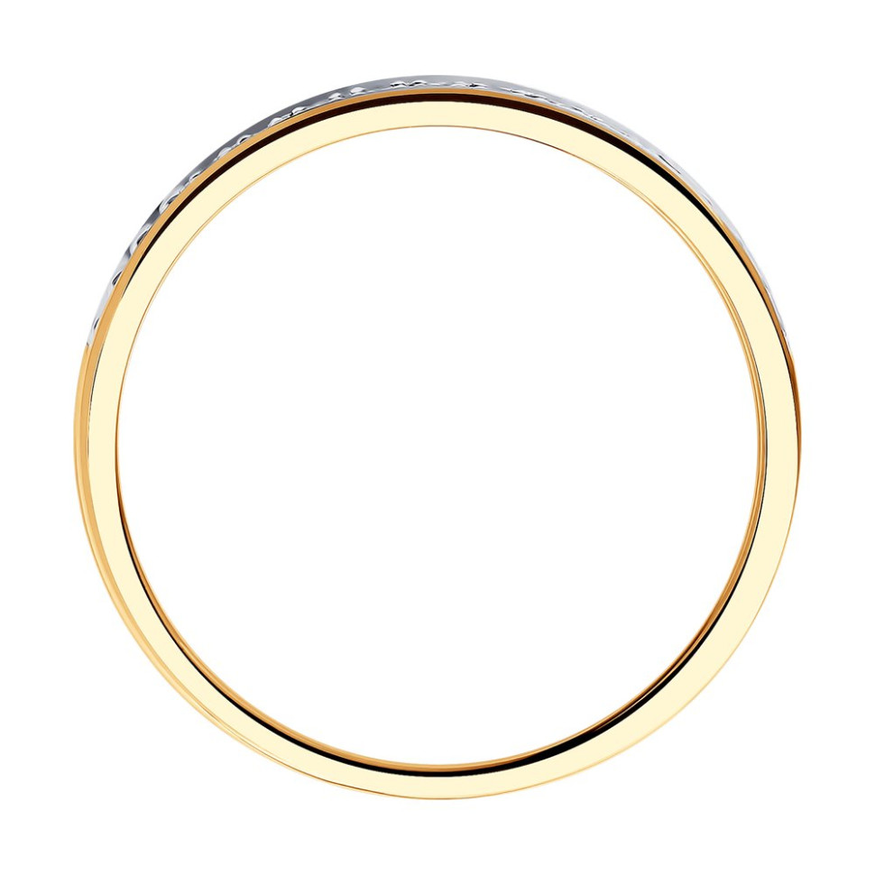 Кольцо из комбинированного золота с бриллиантами (046251)