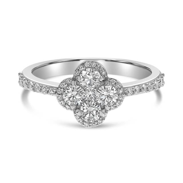 Кольцо из белого золота с бриллиантами (060997)