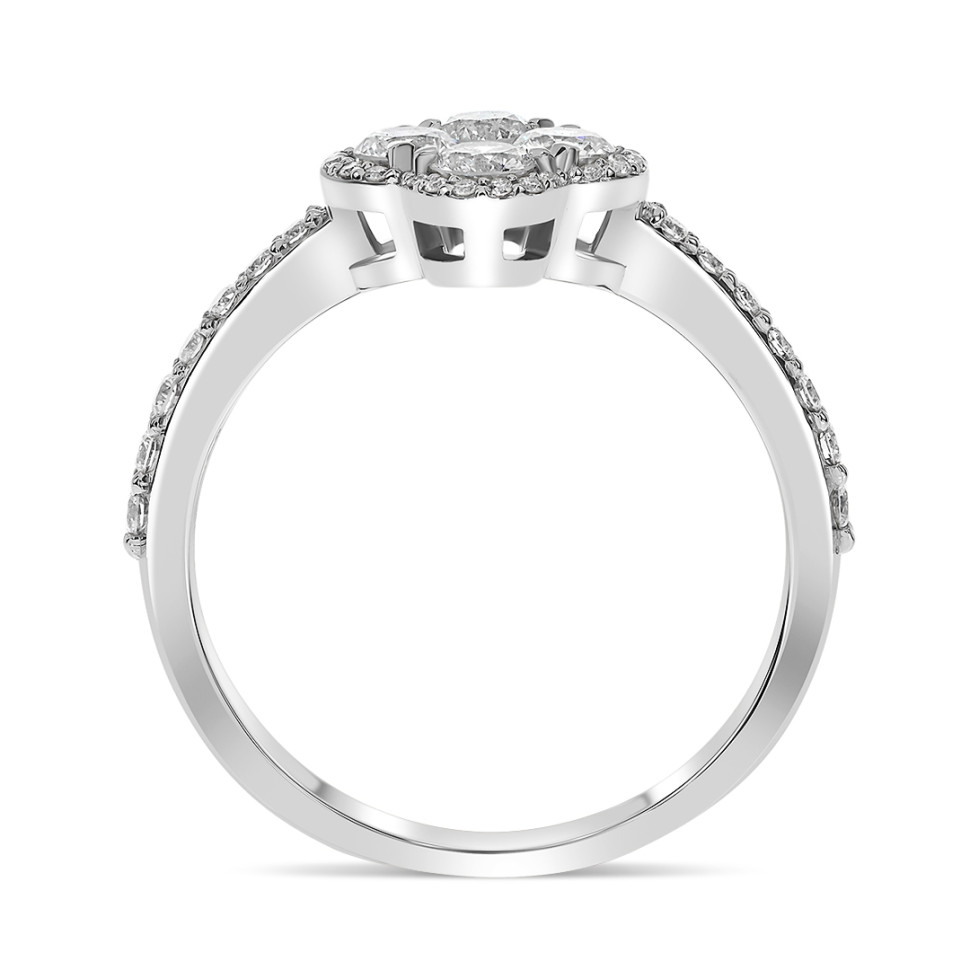 Кольцо из белого золота с бриллиантами (060997)