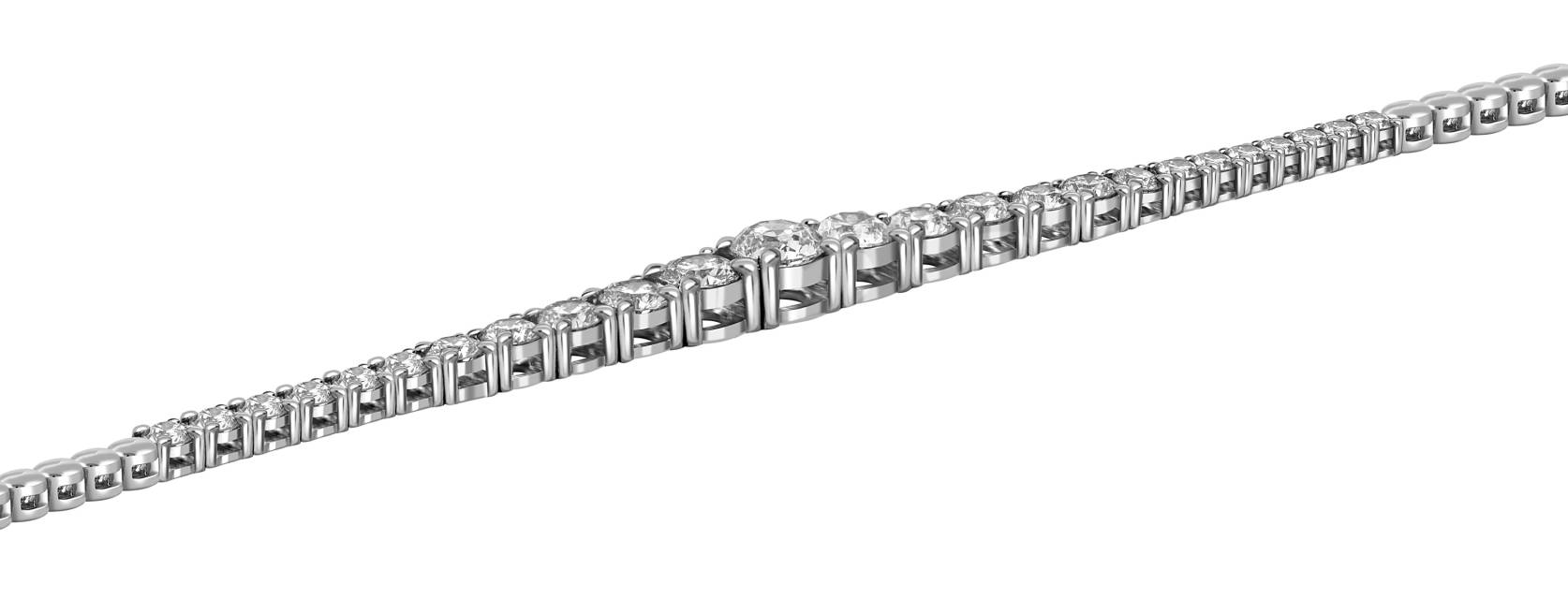 Браслет из белого золота с бриллиантами (052340)