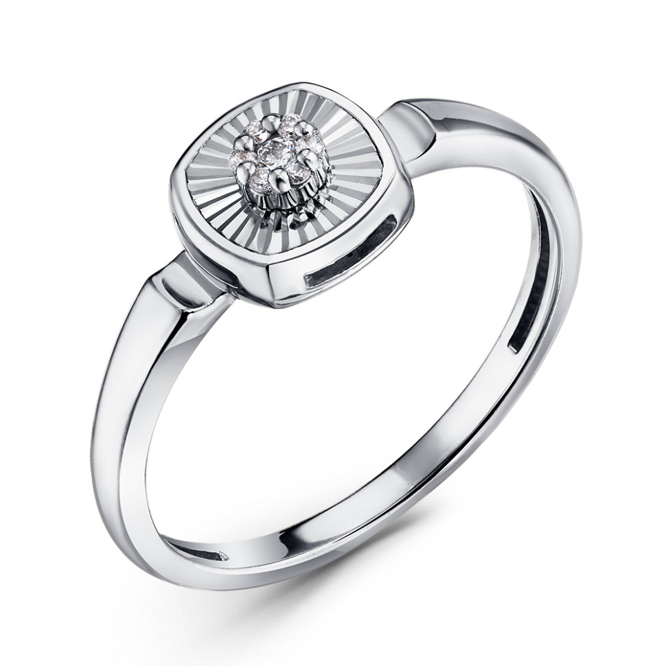 Кольцо из белого золота с бриллиантами (060098)