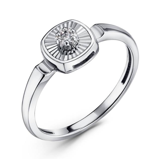 Кольцо из белого золота с бриллиантами (060098)