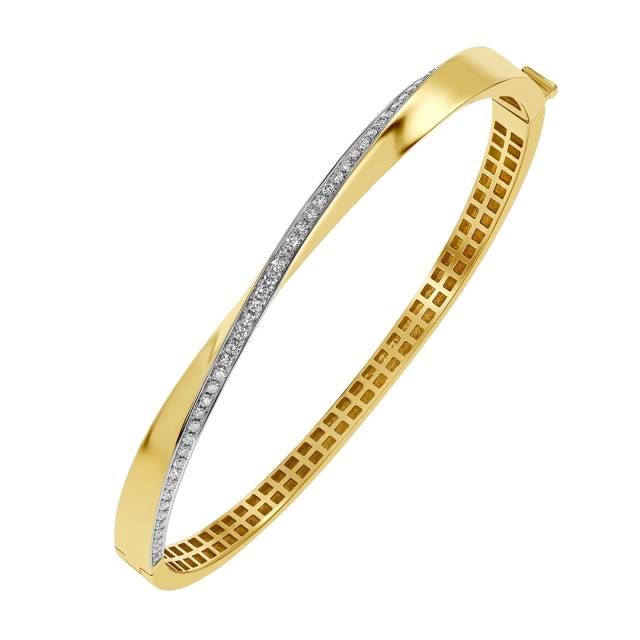 Браслет из жёлтого золота с бриллиантами (060141)