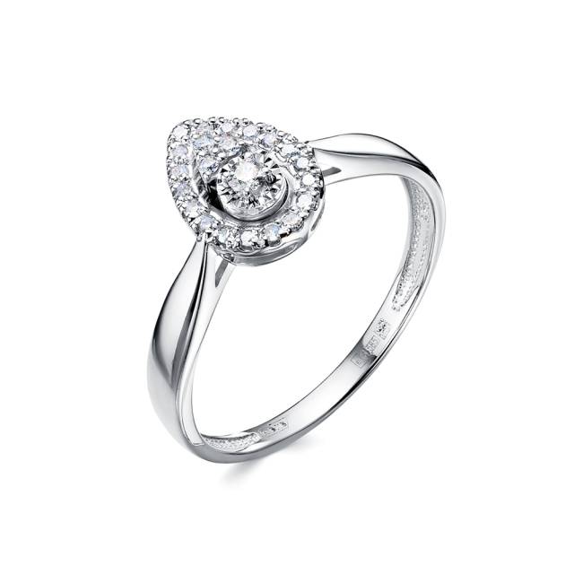 Кольцо из белого золота с бриллиантами (060403)